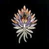 Broche Elegante de Espiga de Trigo de Cristal de Luxo Novo para 2025 para Mulheres, Elegante, Moderno e de Luxo para Lapela de Jaqueta Acessórios de Vestuário