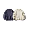 Marca de Moda Americana North Boundary para Hombre 2025 Invierno Nuevo Sudadera de Forro Polar Relajada con Hombros Caídos Cuello Redondo Suéter para Hombre