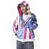 Nueva Sudadera con Capucha de Bandera Americana de Amazon Estampada para Hombres y Mujeres Sudaderas de Pareja Marca de Moda Degradado