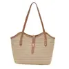Bolsa Tote de Grande Capacidade, Novo Estilo Casual para o Dia a Dia, Férias na Praia, Bolsa de Ombro, Estilo Coreano, Tecida, Moderna, Versátil