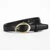 Cinturón de Cuero de Moda para Mujer con Hebilla de Aleación de Alta Gama, Cinturón de Cintura Retro Versátil y Cadena para la Cintura