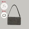 Popular Bolso Grande Incrustado con Diamantes del Comercio Exterior de Guangzhou, Bolso de Noche Cuadrado Plateado con Cadena de Pedrería para Mujer 2026 Nuevo