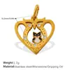 Novo Estilo Doce e Fofo Europeu e Americano DIY Pingente de Estrela, Lua e Coração com Diamante Aço Inoxidável Banhado a Ouro 18K Acessórios Criativos