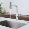 Grifo de cocina de cascada de un agujero, lluvia voladora, color cepillado, fregadero de cocina fregadero fregadero fregadero grifo doméstico fábrica de origen