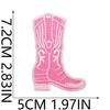 Sticker de Tela Bordado Llama Roja Rosa para Mujer Parche de Mezclilla Occidental Decorativo para Bolso Sombrero de Vaquero Guitarra Etiqueta Bordada