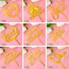 Conjunto Atacado de 10 Peças de Letras Decorativas Acrílicas da Moda para Bolos de Aniversário e Decorações de Confeitaria