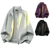 Chaqueta Cortavientos Retro Americana con Cuello Alto Ropa Exterior para Hombres y Mujeres Tres Pruebas Otoño Nuevo Holgada Casual para Exteriores Ropa de Trabajo Chaqueta