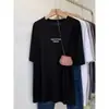 Camiseta Feminina de Algodão Fina com Manga Curta, Floco de Neve, Comprimento Médio, Estilo Preguiçoso, Moda Casual Versátil, Rejuvenescedora, Emagrecedora, Top Branco