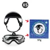 Casco para Mascotas para Exteriores, Gafas de Sol Transparentes, Casco de Motocicleta para Perro, Corgi Teddy Protección Ocular a Prueba de Viento Equipo de Montura