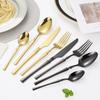 Juego de cuchillo, tenedor y cuchara de cintura para hombre pequeño de cuatro piezas Cuchillo y tenedor para carne transfronterizos Juego de vajilla occidental brillante Cuchillo, tenedor y cuchara de acero inoxidable de estilo europeo