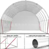 Invernadero de Seis Habitaciones Tipo Túnel de 6X3X2M para Agricultura en el Jardín con Puertas Laterales para Verduras y Flores, Engrosado