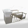 Estilo Lujo Ligero Tendencia Salón de Belleza Exclusivo Lavacabezas con Reposapiés, Tipo Semi-Reclinable con Lavabo de Cerámica