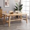 Mesa de comedor escandinava de madera maciza, mesa grande de madera de fresno, escritorio de oficina de madera de roble rojo, banco de trabajo de negociación de madera de cerezo