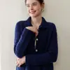 Cárdigan de Cachemir con Trenzado Estilo Old Money de Cuello Alto para Mujer, Suéter de Punto Grueso, Nuevo Abrigo Suéter Invierno 2026