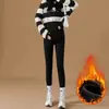 Pantalones de Maternidad Invierno Otoño Más Terciopelo Engrosado Ropa Exterior Pantalones Base Embarazo No Constriñen el Vientre Casual Petite Soporte Pantalones para el Vientre