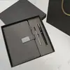 Caja de Regalo para Cuaderno Set de Parche Hebilla A5 Recuerdo de Negocio Libro de Registro de Reuniones Bloc de Notas Sencillo Personalización