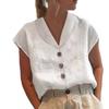 Amazon Wish Aliexpress 2022 Nova Roupa Europeia e Americana Manga Curta Cor Lisa Slim Gola Alta Camisa para Mulheres