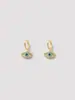 1 Par de Aretes Nuevos Estilo Coreano Ins con Aros Completos de Diamante, Versátiles para el Trabajo, Elegantes Aretes Chapados en Oro, Suministro de Joyería
