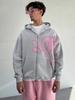 Estación Independiente Marca de Moda Transfronteriza Europea y Americana Sudadera Nueva con Estampado de Letras Pareja Moda Urbana Sudadera Holgada con Capucha
