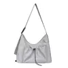 Bolso Tote Perezoso Hecho a Medida Estilo Ins, Gran Capacidad, Versátil, Bolso de Hombro a Cuadros de Moda para Estudiantes Universitarios