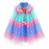 Capa de Roupas Infantis Patchwork de Tela, Poncho Leve para Meninos e Meninas, Roupa Externa para Jardim de Infância Primavera e Outono, Atacado em Estoque