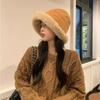Novo chapéu de veludo outono e inverno chapéu de pescador rede vermelho moda mongol grosso proteção da orelha ciclismo quente chapéu frio