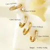 Pendientes Geométricos de Acero Inoxidable Estilo Frío Diamante Sencillos y de Moda Coreanos Chapados en Oro de 18 Quilates Joyería de Alta Gama para Mujeres