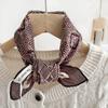 Bufanda Pequeña Cuadrada de Estilo Japonés Ligera Retro Artística en Capas Estilo Mori Paisley Bufanda de Seda para Viajero Bufanda para el Cuello Pañuelo para la Cabeza Bufanda de Algodón Lino Estilo Coreano