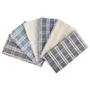 Servilleta de Algodón Lino a Cuadros de 6 Colores Mantel Individual Occidental Aislamiento Térmico Fondo para Fotos Decoración Mantel de Mesa de Centro