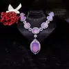 Nuevo Colgante de Calcedonia Verde Hielo con Colgante Rosa, Juego de Cuatro Piezas con Colgante de Jade Verde Completo y Colgante con Forma de Huevo de Paloma