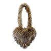 Bolso bandolera de amor europeo y americano de imitación de piel de mapache Bolso de felpa Bolso de hombro con forma de corazón
