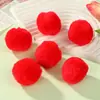 Pompons Vermelhos Grandes de Acrílico Transfronteiriços Bolas de Alta Elasticidade Acessórios de Cabelo Hanfu Infantil DIY Decoração Têxtil para Casa Bolas Pequenas de Pelúcia