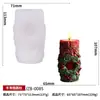Serie Navideña DIY Molde para Hornear Pasteles de Fondant Copo de Nieve de Navidad Piña Cono Corona Velas Aromáticas Cilíndricas Molde de Silicona