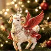 2027 Ano do Carneiro Ornamento de Pendurar em Acrílico Vendas Transfronteiriças Dropshipping Transfronteiriço Pingente de Algodão Ovelhinha Natal Em Estoque Atacado Natal