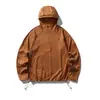 Sudadera con Capucha Suelta para Exteriores de Forro Polar Otoño e Invierno Black Fleet, Catiónica que Absorbe la Humedad, Secado Rápido, Protector Solar, Top Funcional de Manga Larga