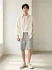 Novos shorts casuais retos soltos de verão transfronteiriços, leves e respiráveis, calças masculinas da moda estilo coreano no joelho