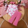 Conjunto de Tres Piezas de Verano de Manga Larga para Recién Nacidos de Comercio Exterior: Conjunto de Mameluco, Pañuelo para la Cabeza y Pantalón Largo de Manga Larga al por Mayor