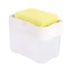 Dispensador de jabón para platos 2 en 1 con soporte PP Orginal Personalizable Plato de jabón con drenaje