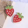 Aleación doble cara color fresa full-diamond agujero recto cuentas sueltas para abalorios DIY cadena para teléfono móvil llavero cadena para bolso accesorios de joyería