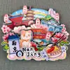Nanjing Wenchuang Ciudad Monumento Souvenir Tres Capas Madera Magnético Pegatina para Refrigerador Atracciones de la Universidad de Nanjing Fábrica Venta al por Mayor