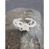 1377 K-Style Ins Nicho Diseño de Lujo Accesible Textura Plisada Anillo Flor Mariposa Plata Esterlina S925 Anillo de Plata para Mujer