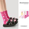 Calcetines de primavera y verano renacentistas con animales tridimensionales, calcetines de princesa de encaje con expresión de dibujos animados, calcetines sin costuras para niños
