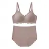 Comércio Exterior Transfronteiriço Gelatina Gel Roupa Íntima Feminina Europeia e Americana Tamanho Grande Sutiã Onda Sem Costura Suporte Macio Conjunto de Sutiã com Etiqueta em Inglês