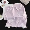 Pijama para mujer, hecho de cálido forro polar, adecuado para primavera, otoño e invierno, nuevo estilo 2026, tela cepillada, estilo coreano, manga larga, se puede usar como ropa exterior, conjunto de ropa de estar