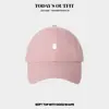 2025 Nuevo Gorra Rosa Dulce Rosa de Primavera y Verano para Mujer Aumentada Profundización Todo Fósforo Letra Suave Gorra de Béisbol para Hombre
