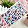 Pegatinas de diamantes de gemas para niños, pegatinas de cristal acrílico de dibujos animados de princesas y niñas, pegatinas 3D de dibujos animados, decoración