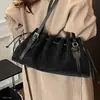 Bolso de nicho 2026, elegante y exquisito bolso de hombro de gamuza para ir al trabajo, bolso de axila retro de otoño, nuevo estilo coreano