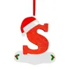 Decoración Navideña 2D Transfronteriza Letras Árbol de Navidad Colgante Yikoulian 26 Letras Decoración Navideña Festiva para el Hogar