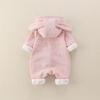 Roupas de Bebê, Roupa de Outono, Macacão para Menina Recém-nascida, Super Fofo para Mês Versário e 100 Dias, Macacão com Capuz para Sair, Primavera e Outono