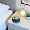 RONG MAKE Cenicero de Concreto Negro Estilo Zen y Quemador de Incienso con Tapa de Metal-Diseño Vintage Chino